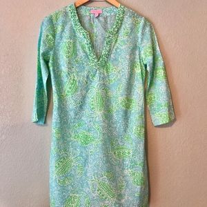 Lilly Pulitzer XS Crab Tunic Top Dress Cover Up